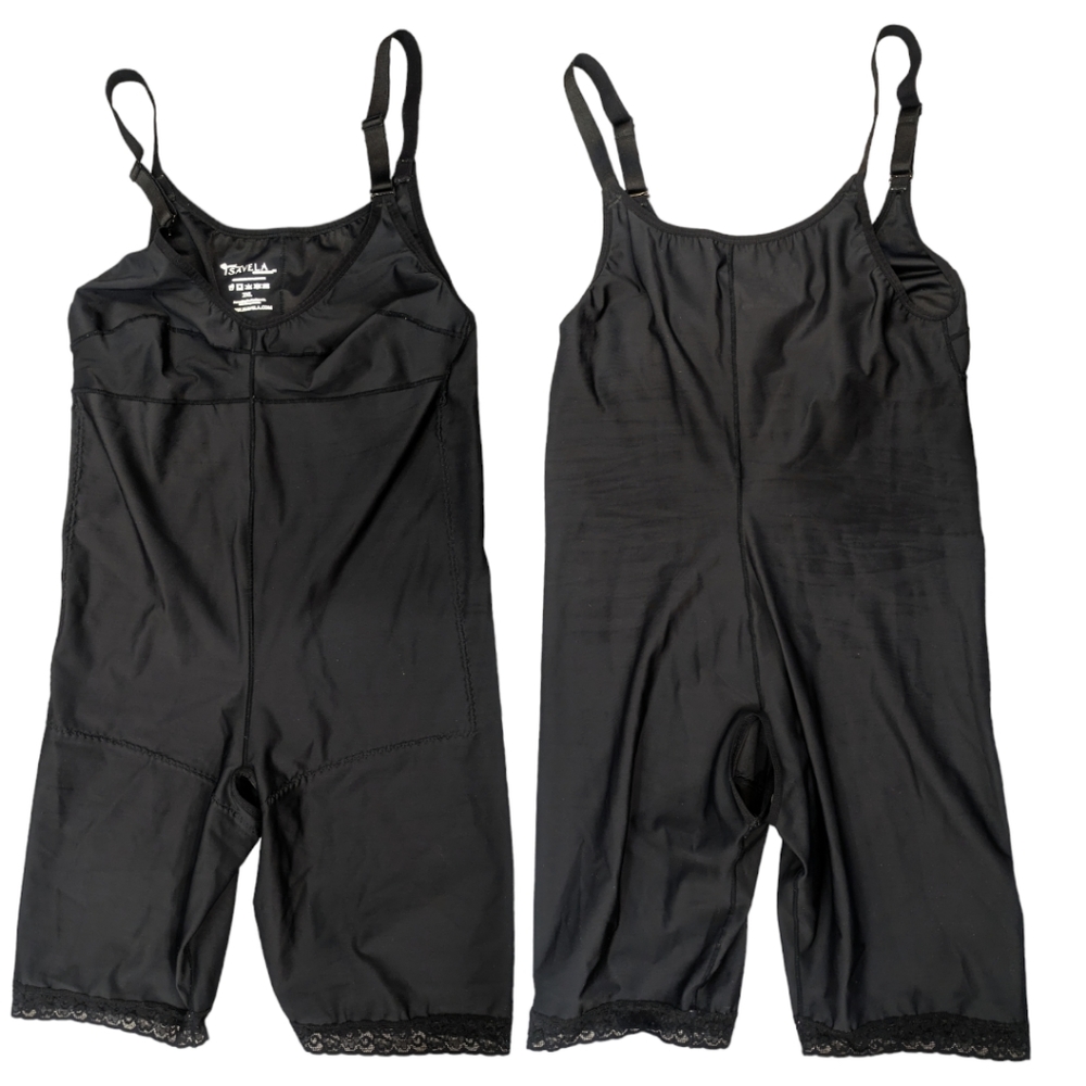 Isavela Black Compression Shapewear Bodysuit. Size 2XL